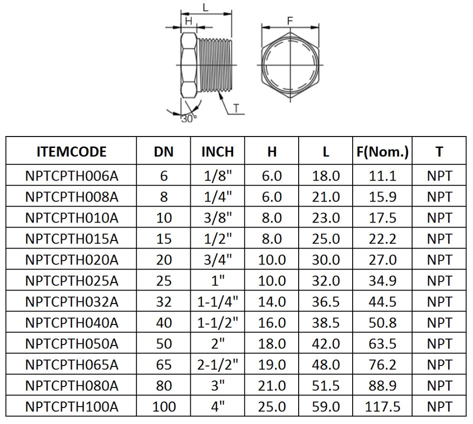  1 4 Npt Plug Dimensions 166344 1 4 Npt Plug Size